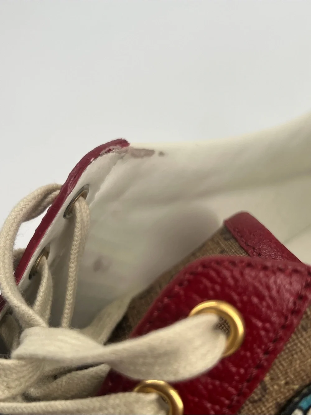 GUCCI X DORAEMON GG Monogram Canvas Sneakers Size 6 US
